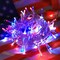 4th of July Decorations 100 LED String Lights, Patriotic Twinkling Hanging Light Plug in Waterproof Fairy Light for Outdoor, Christmas, Party, Bedroom, Independence Day Decor-Red White Blue
